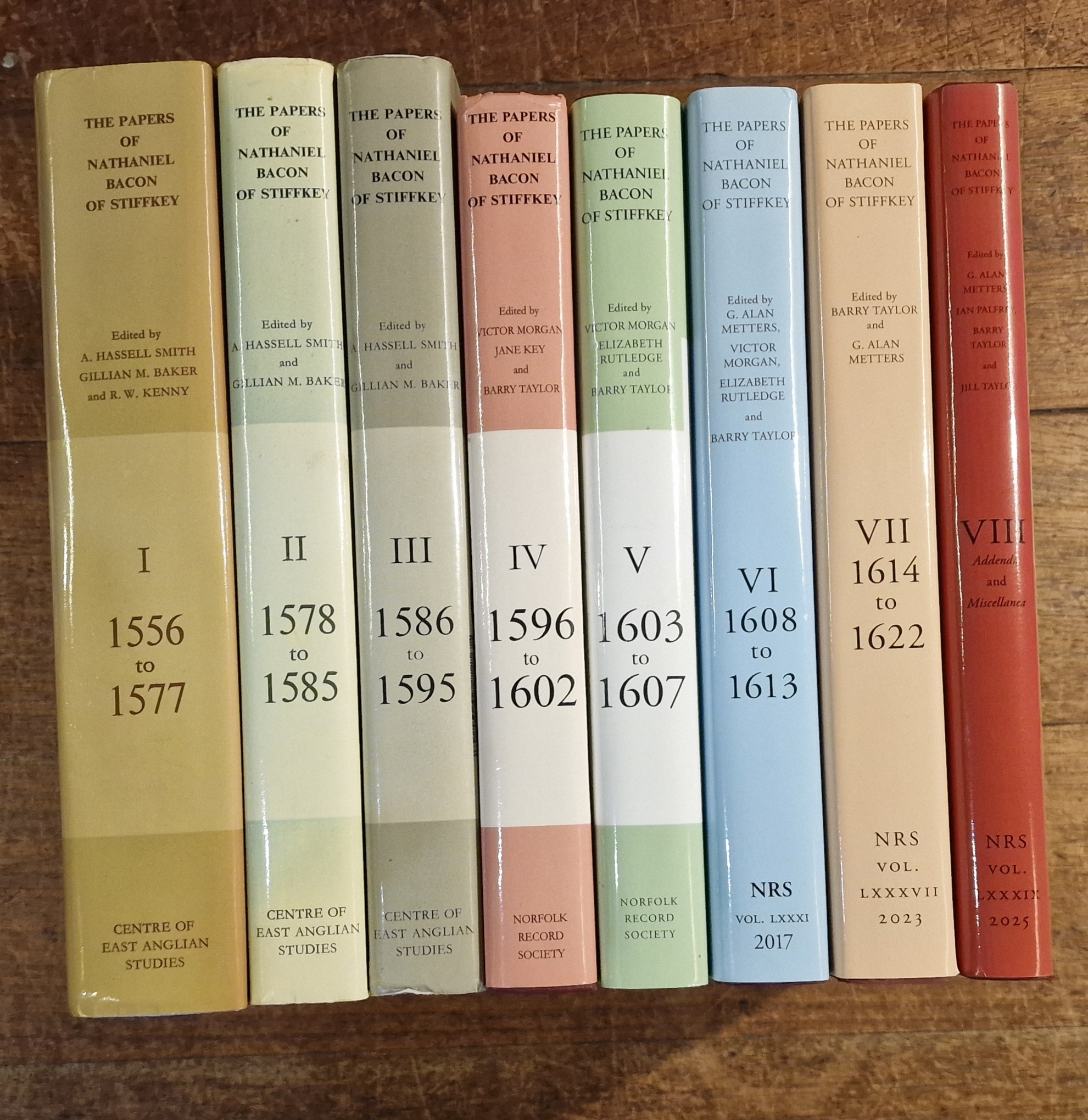 Image for The Papers of Nathaniel Bacon of Stiffkey. Volumes 1 to 8. EIGHT VOLUME SET The Papers of Nathaniel Bacon of Stiffkey. Volumes 1 to 8. EIGHT VOLUME SET