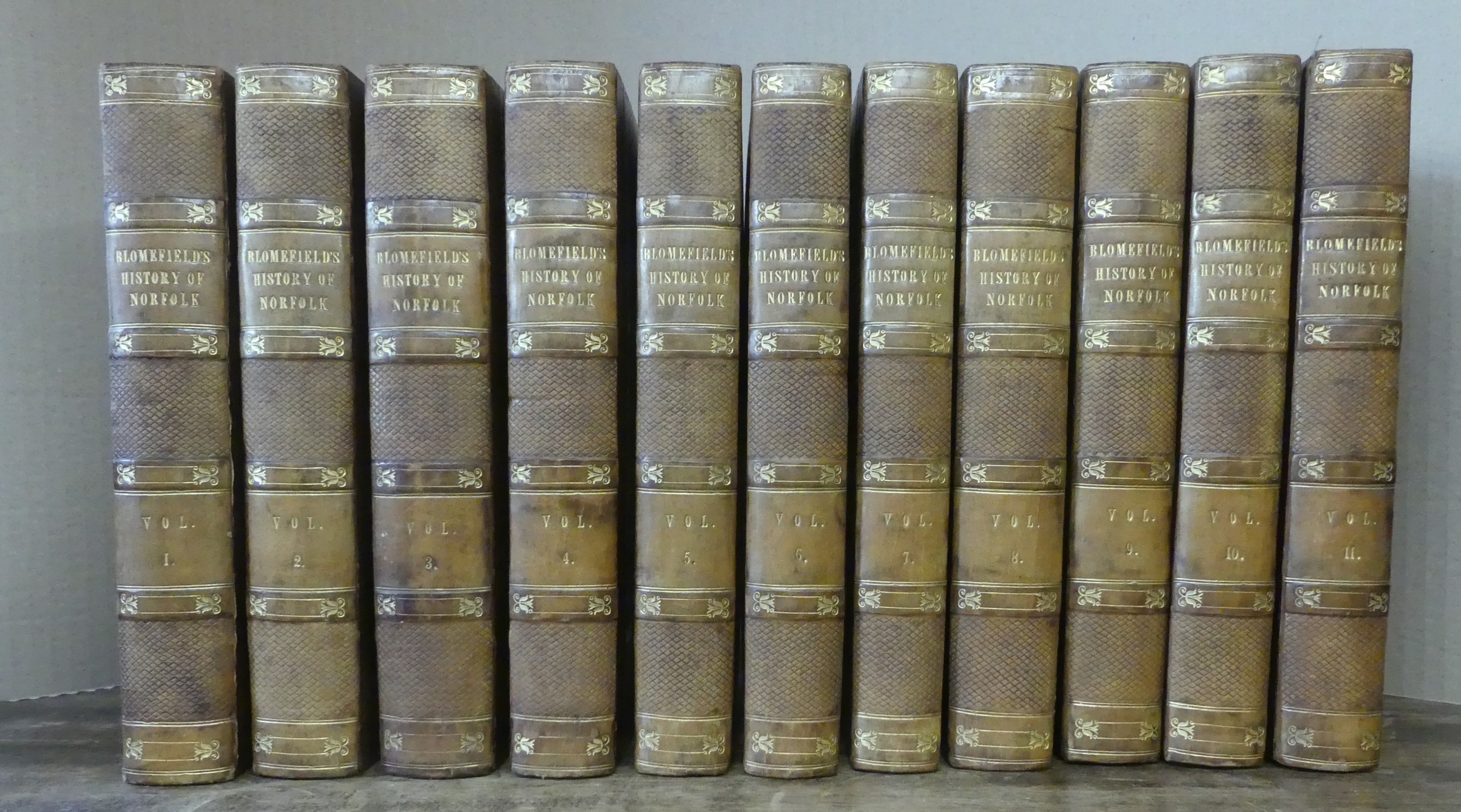 An Essay Towards A Topographical History of the County of Norfolk. 11 Volumes