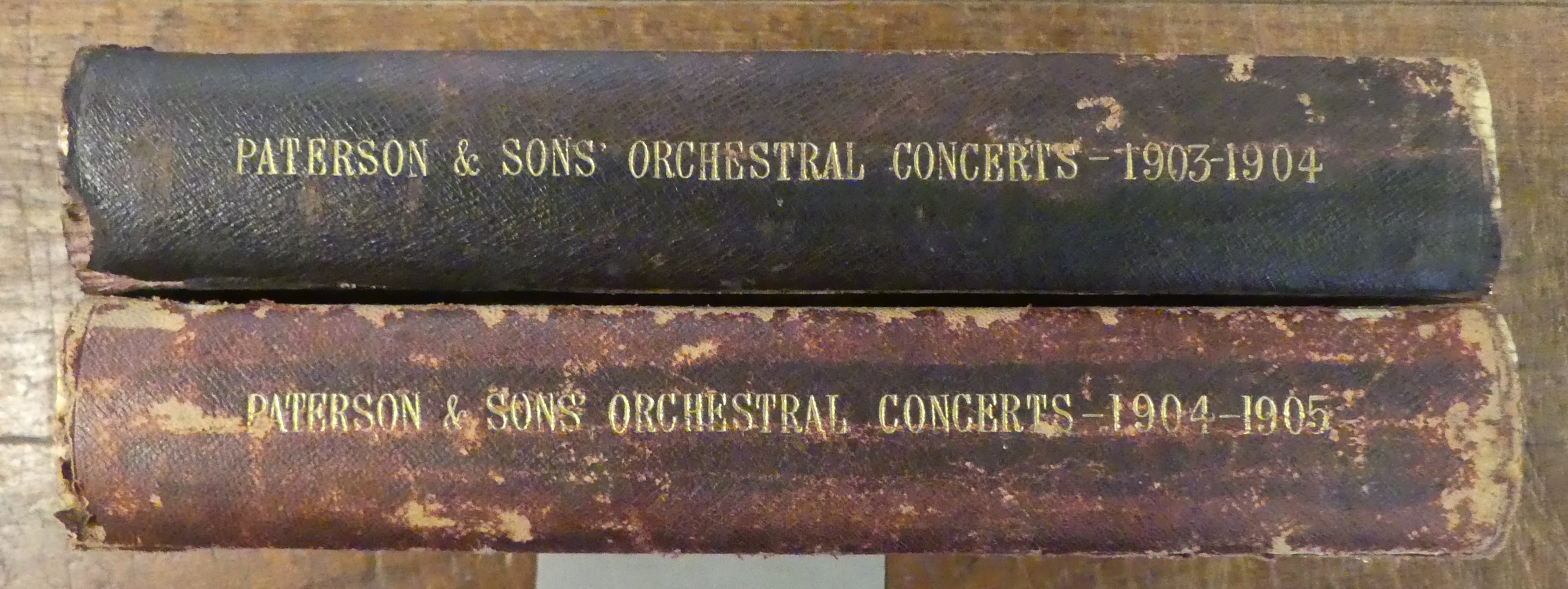 Pattersons and Sons Subscription Orchestral Concerts 1903-1904 and 1904-1905 Programmes in TWO VOLUMES