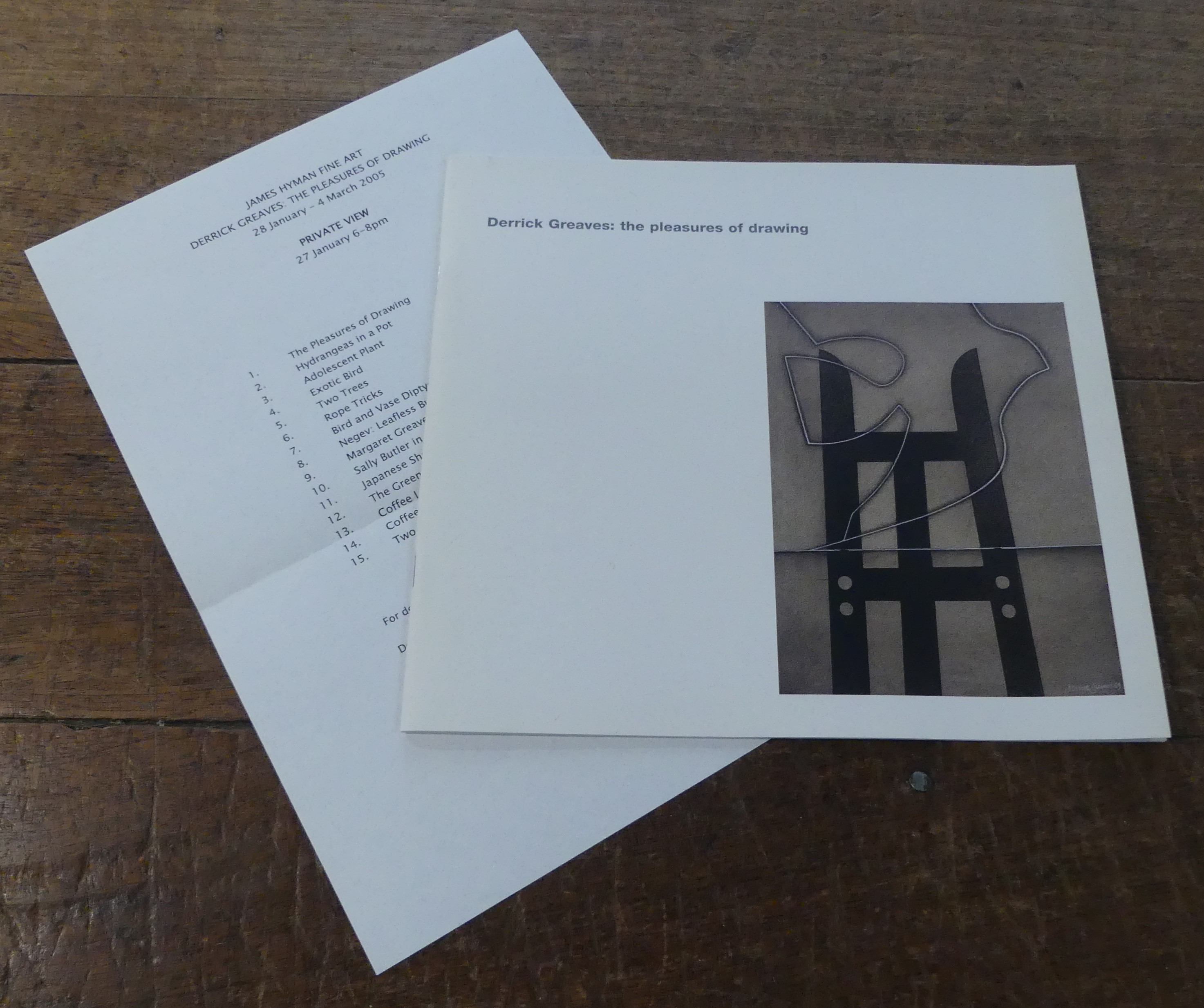 Derrick Greaves : The Pleasures of Drawing 28 January - 4 March 2005