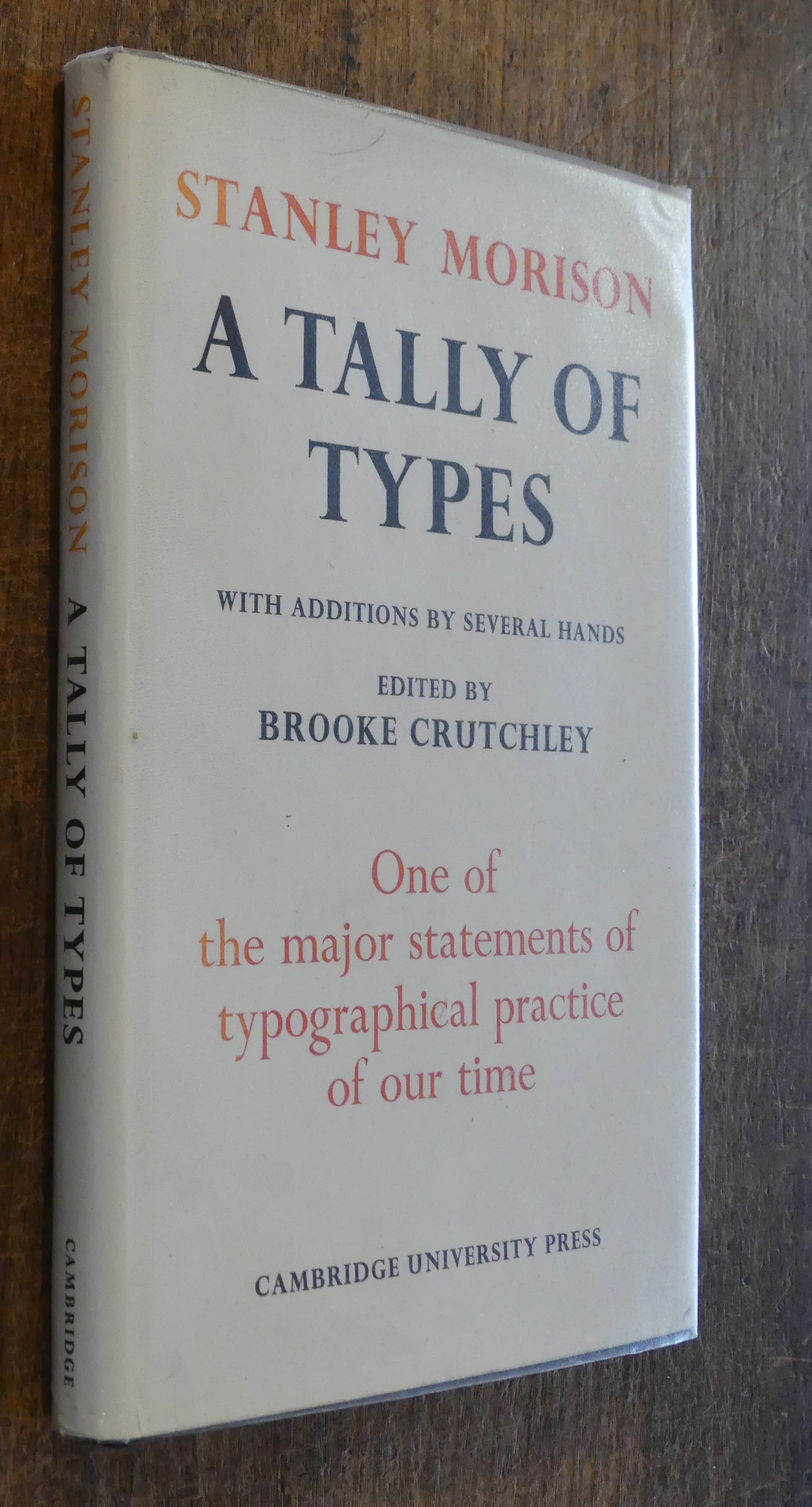 A Tally of Types with Additions By Several Hands Edited By Brooke Crutchley
