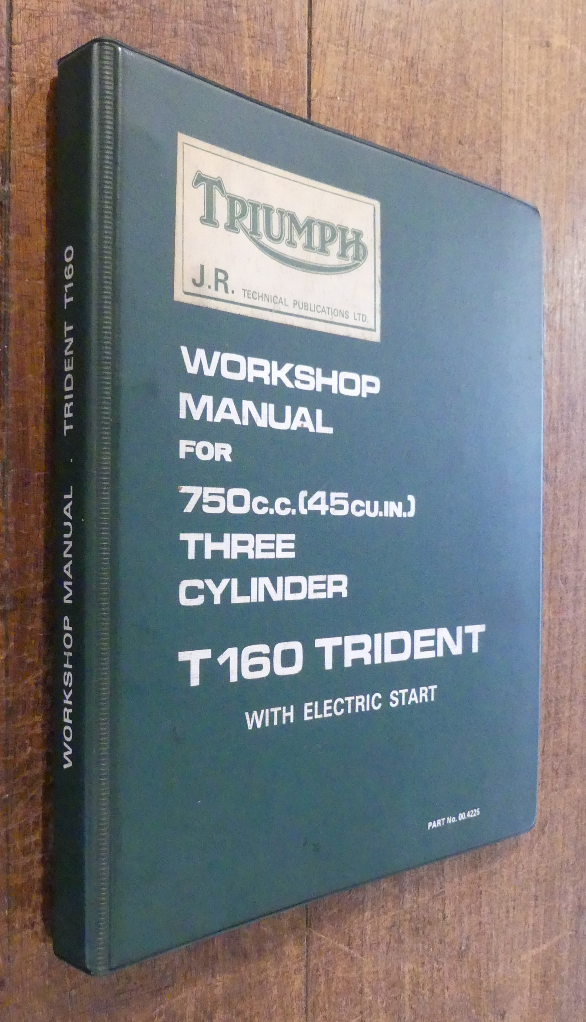 Workshop Manual for 750 C.c. (45 Cu.in) Three Cylinder T160 TRIDENT with Electric Start
