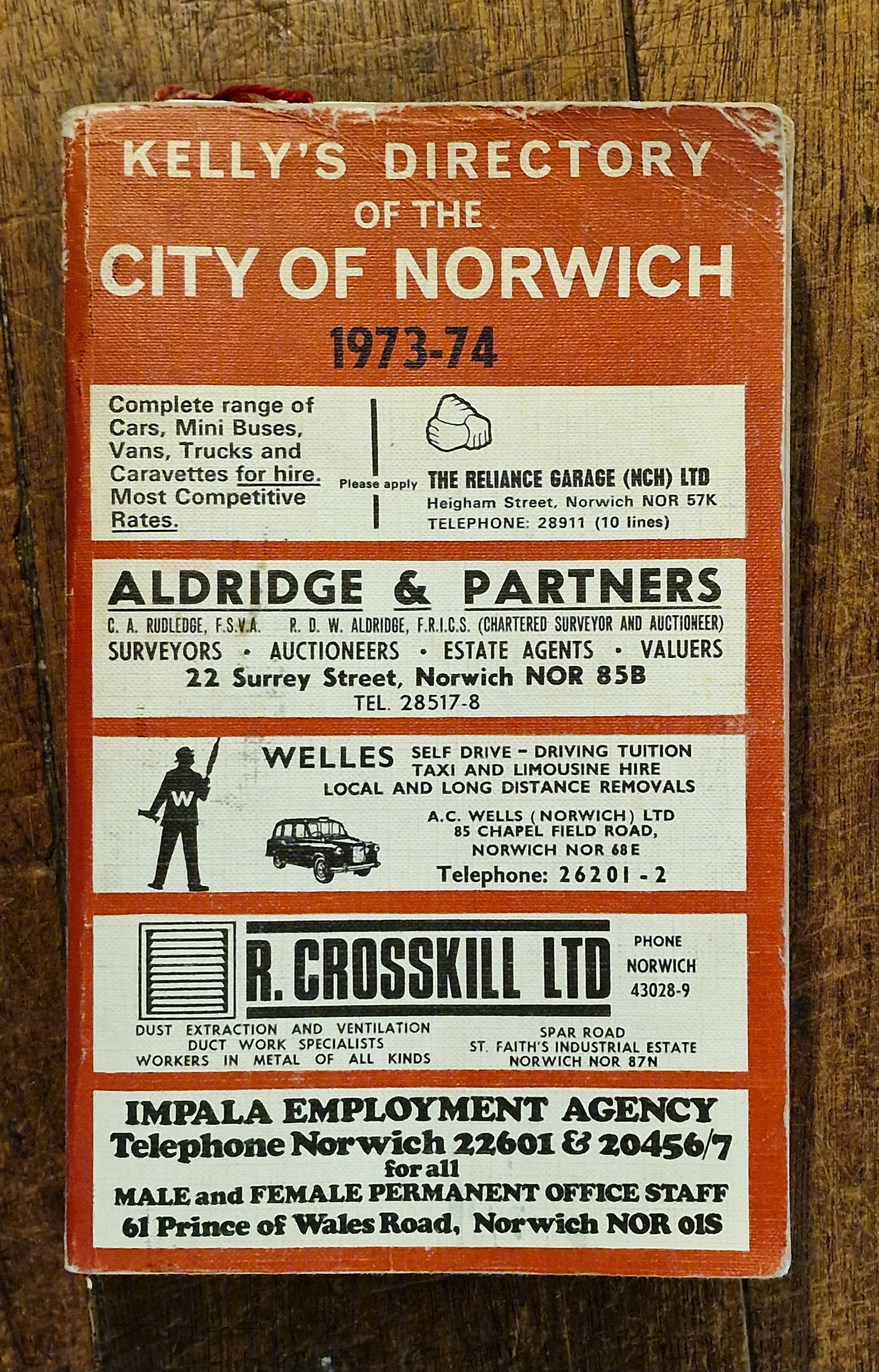 Kelly's Directory of the City of Norwich 1973 - 74(Twenty-eighth edition)