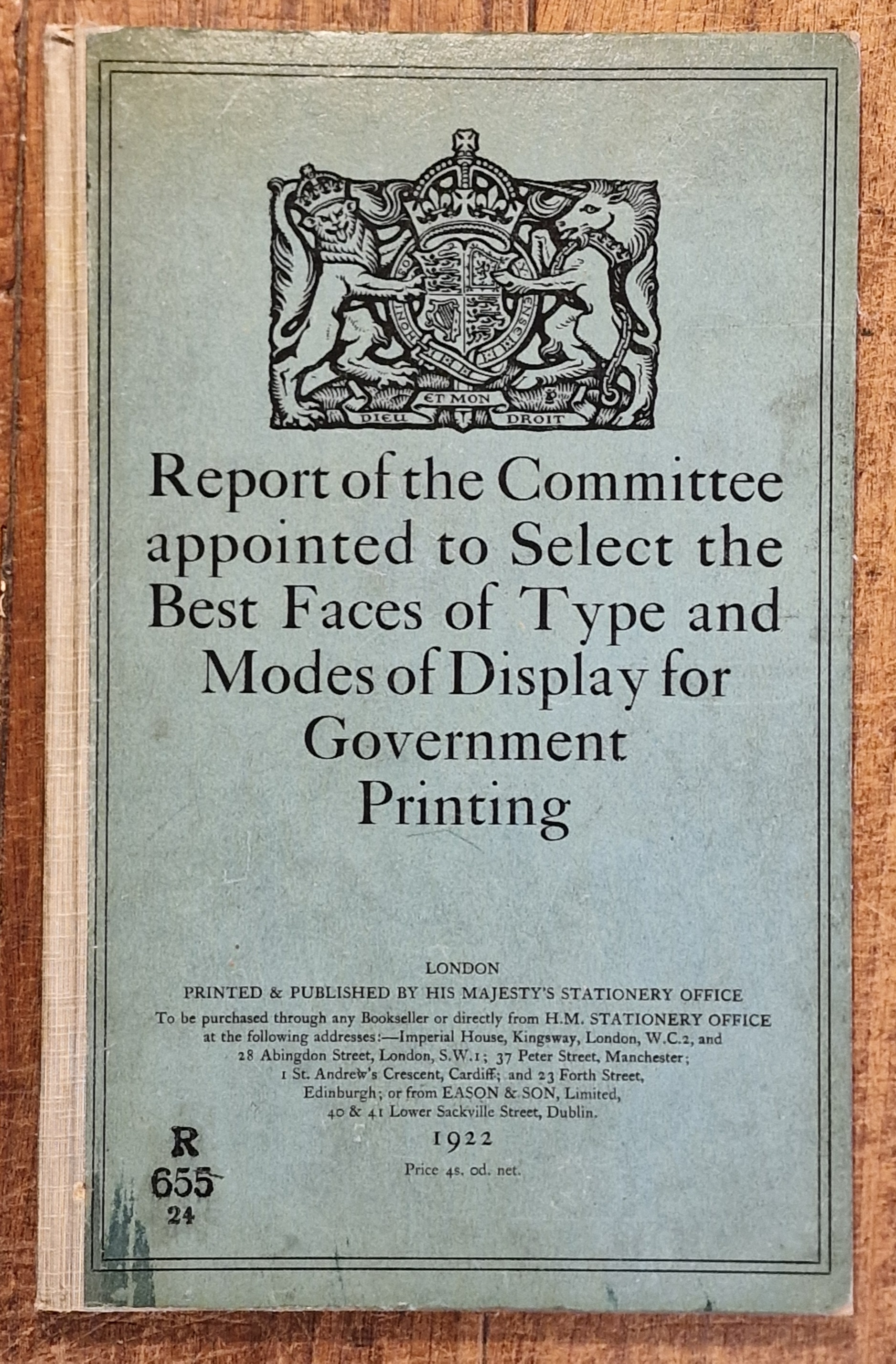 Report of the Committee Appointed to Select the Best Faces of Type and Modes of Display for Government Printing