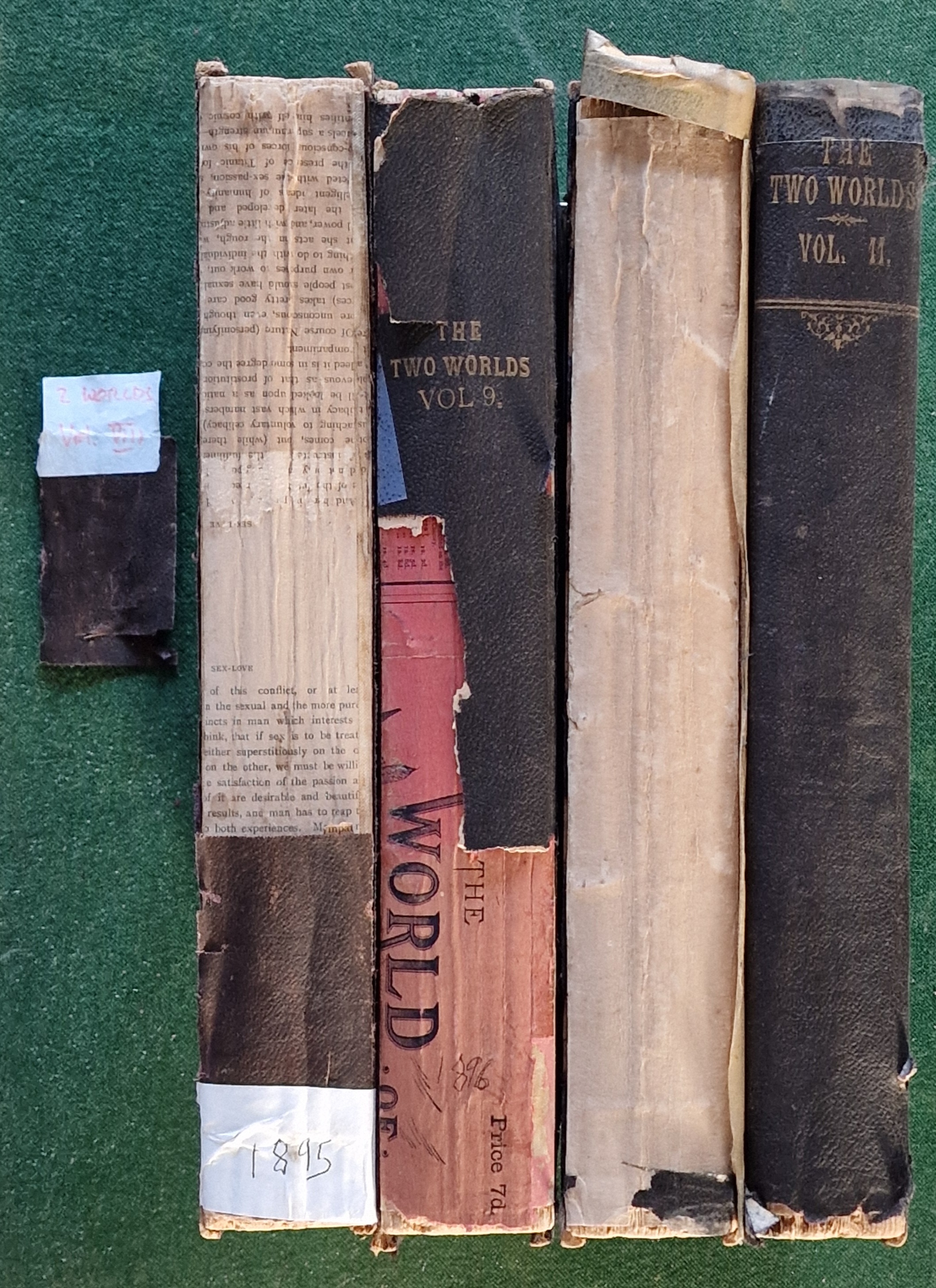 The Two Worlds : a Journal Devoted to the Facts and Philosophy of Spiritualism, Religion, and Reform. Volumes VIII to XI (Jan 1895 to Dec 1898)