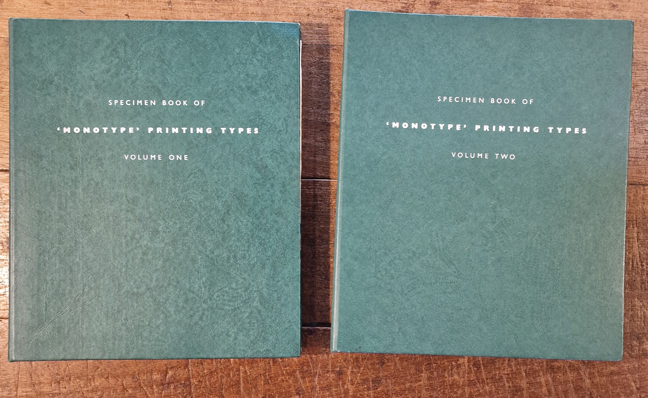 Specimen Book of 'Monotype' Printing Types Volumes One and Two