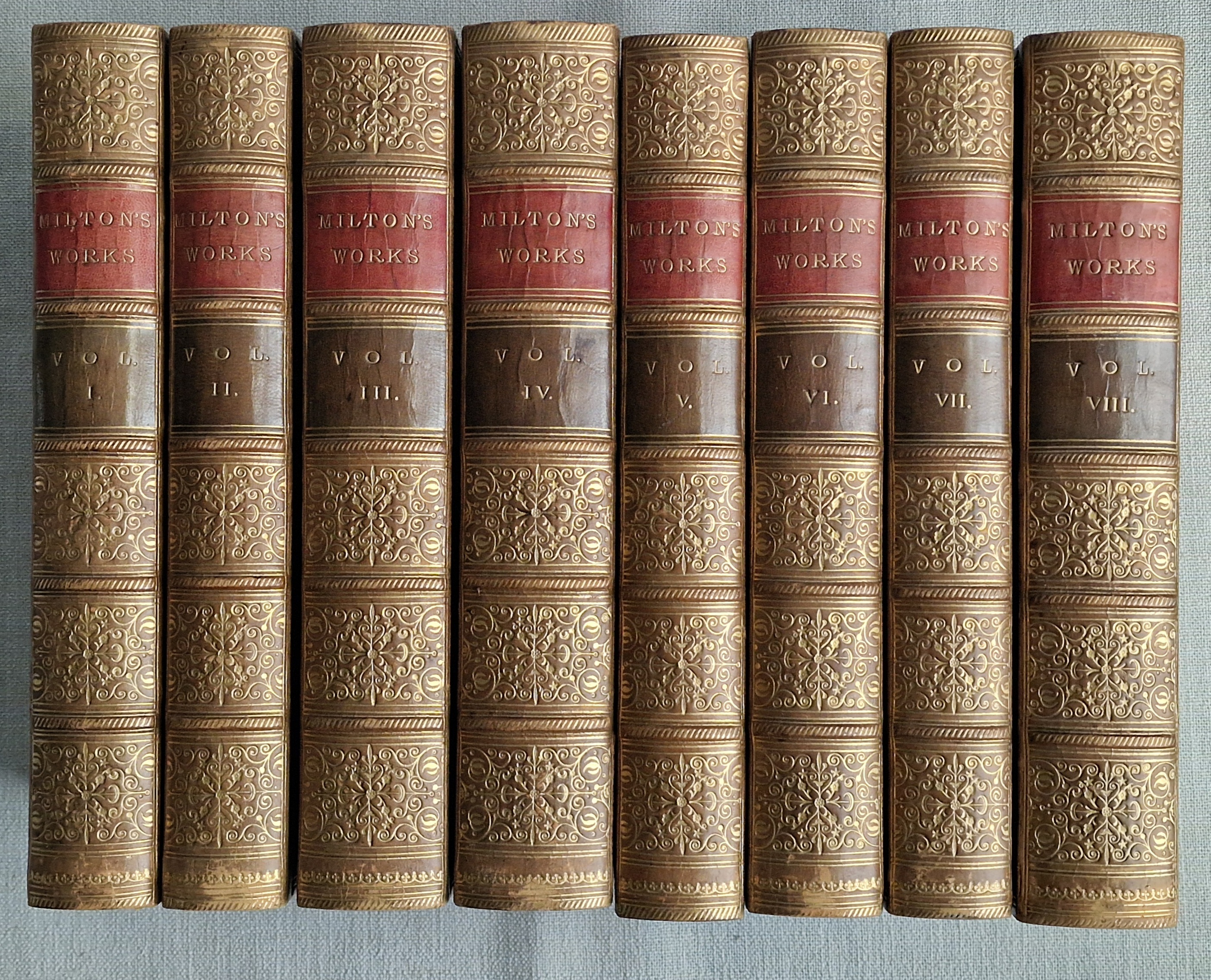 The Works of John Milton in Verse and Prose Complete in Eight Volumes
