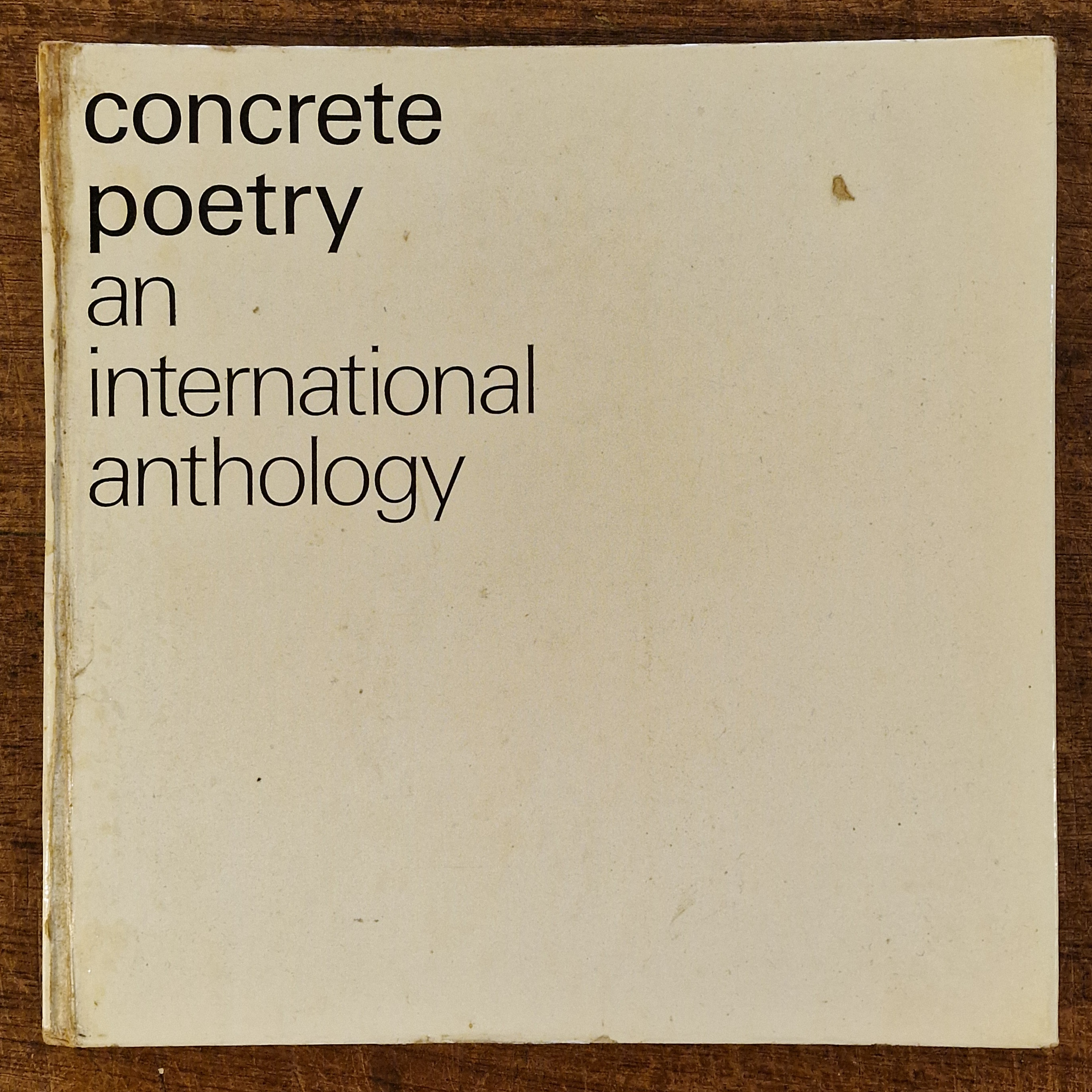 Concrete Poetry. An International Anthology.